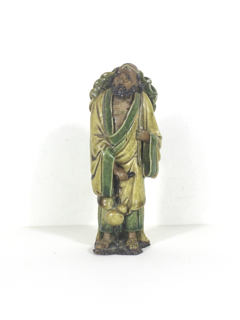 Antique Handmade Folk Art Chinese Clay Figurine Mudman for Miniature or Bonsai